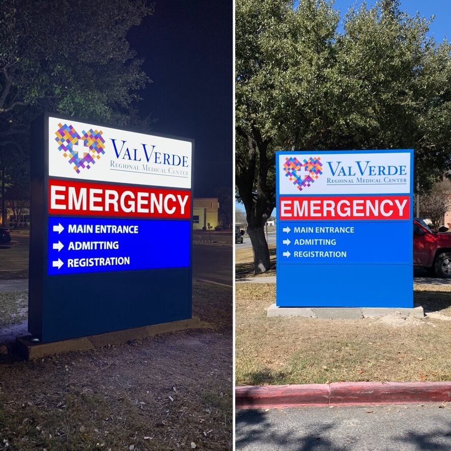 Val Verde Hospital Directional Sign